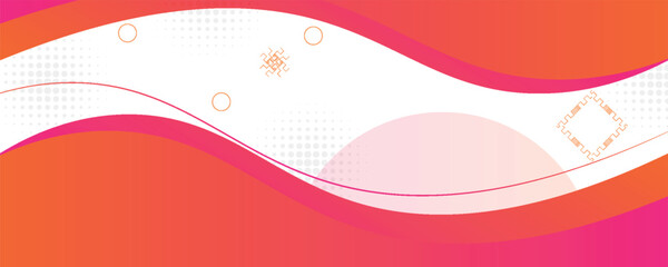 Colorful template banner with gradient color. Design with liquid shape