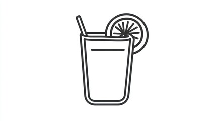 Glass of orange juice, summer drink, white background, refreshment