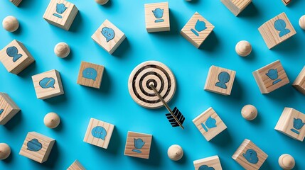 Naklejka premium Hitting the target audience with precision using effective marketing strategies