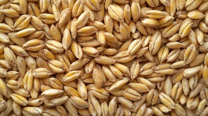 Fototapeta premium Grains of wheat in closeup view perfect agriculture texture image