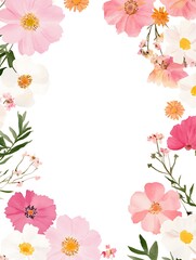 Fototapeta premium Beautiful floral arrangement featuring pink and white blossoms perfect for spring decor