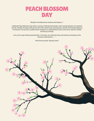 Fototapeta premium Peach Blossom Day Celebration of Spring