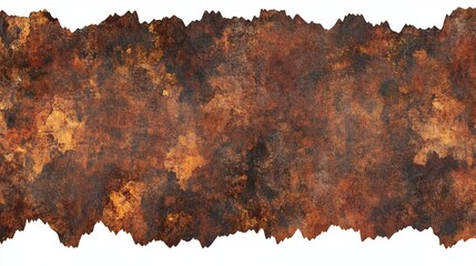 Rusted Metal Texture Torn Edge, Brown, Orange Hues