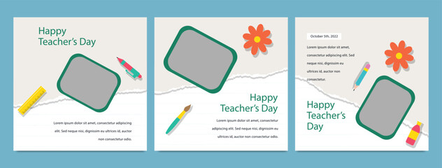 World teacher's day celebration. Happy Teacher's Day background. world teachers day celebration. vector illustration. Poster, Banner, Flyer, Greeting Card, Post. International Teachers' Day