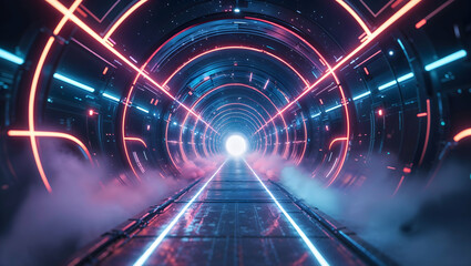 Obraz premium light trails on the highway