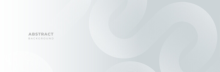 White and gray gradient abstract circle shape background vector design