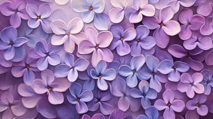 Obraz premium Macro image of spring lilac violet flowers abstract soft floral background
