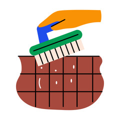 Scrubber icon in flat style 
