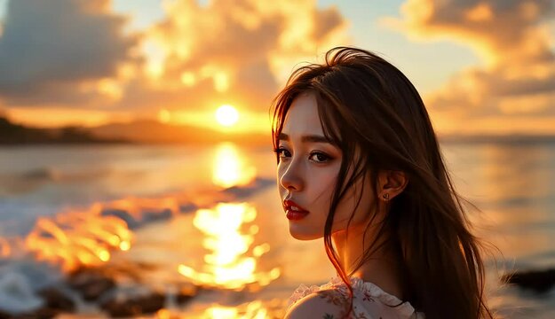 Anime Girl Back Shot &ndash; Elegant Motion Animation