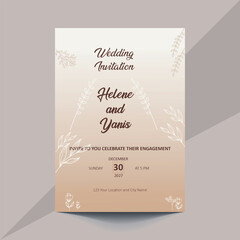 Elegant wedding invitation template featuring floral designs and customizable text for a personalized touch