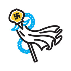 Vector multi color icon for Gudi padwa