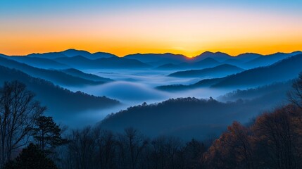 Obraz premium I've loved all sunrises over the mountains