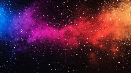 Glittering galaxy, star clusters, vibrant nebulae, cosmic expanse  stunning displays of color and light formed by clouds of gas and dust in space's vast expanse