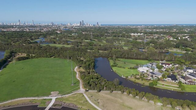Aerial View of Robina City Parklands