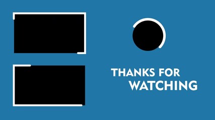 Thanks for Watching YouTube End Screen Outro Animation. 4K Resolution