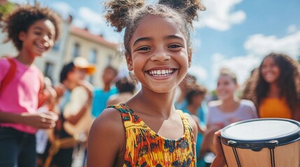 Urban youth promoting car-free days in their neighborhood. Featuring a vibrant event with activities and performances