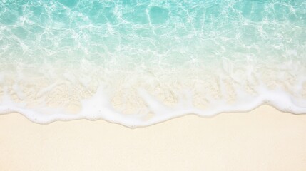 Serene Coastal Scene Ocean Waves on Sandy Beach