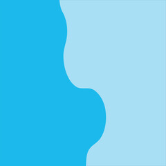 a blue and white abstract background with a curved shape