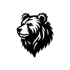 Stylized Bear Head Logo with Calm Expression