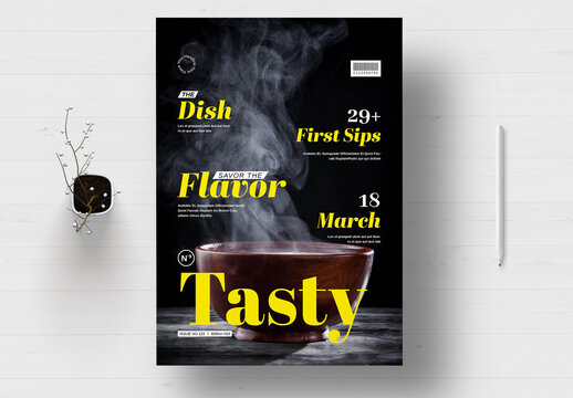 Cooking Food Magazine Cover Layout