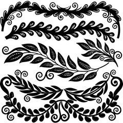 Elegant Line Floral Vector Art