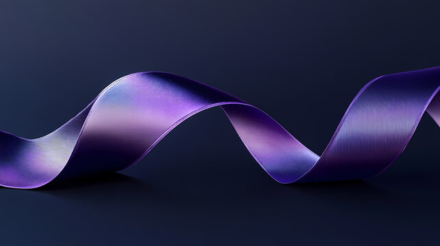 Elegant Curves of a Purple Ribbon