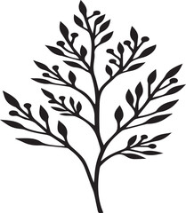  silhouette vector art of Elderberry