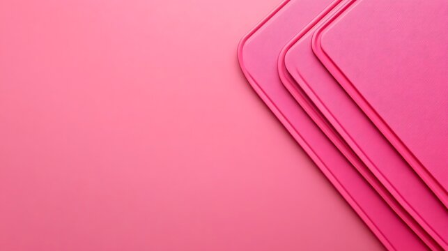 Pink boards on pink background, minimalist design