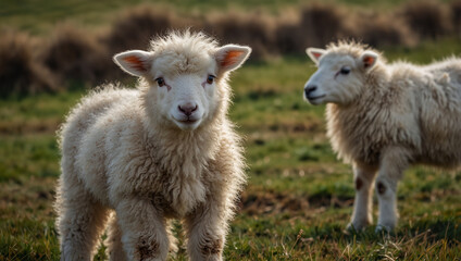 Obraz premium sheep and lambs