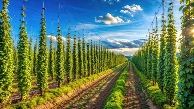 Czech hop gardens: breathtaking landscapes where beer's journey begins, captured in stunning photography.