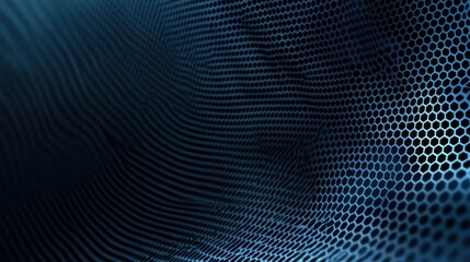 Obraz premium Abstract blue hexagons wave background