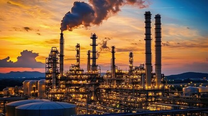 Key components of a power plant in an oil refinery.