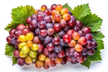 High-resolution overhead shot of ripe white grapes, perfect for wine or food photography.