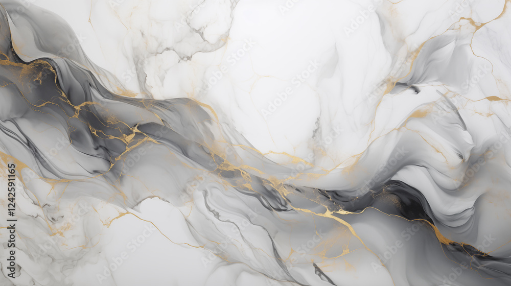 Aufkleber  Marble effect background. Fluid art texture. Backdrop with abstract mixing paint effect. Mixed paints for interior poster.