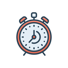 Color illustration icon for  time