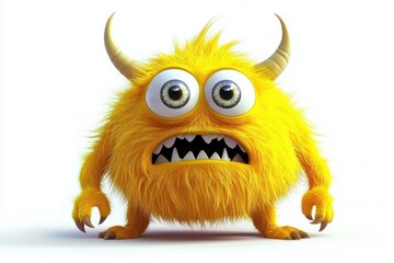 Isolated illustration of a charming monster design.