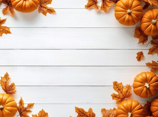 Seasonal decoration showcases cheerful orange pumpkins on a clean white surface.
