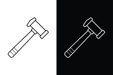 Clean and Modern Reflex Hammer Icons for Digital and Print Use