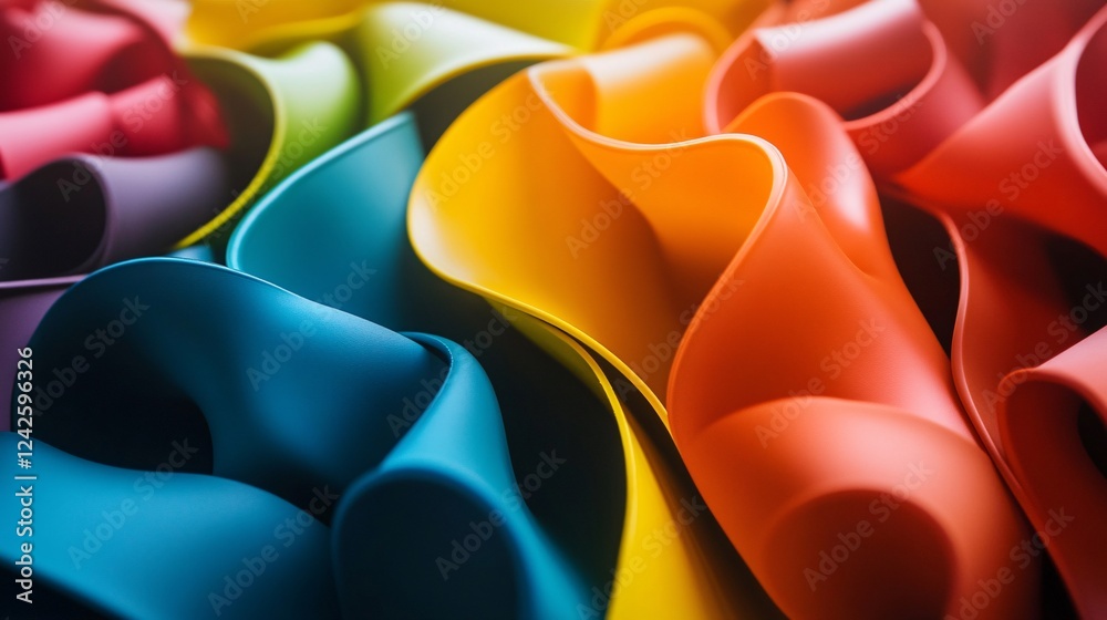 Aufkleber Vibrant shapes create a contemporary and futuristic abstract backdrop