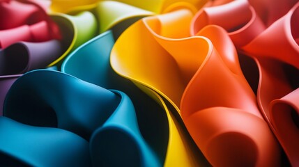 Obraz premium Vibrant shapes create a contemporary and futuristic abstract backdrop