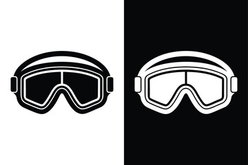 Editable Safety Goggle icon silhouette Illustrations for Digital and Print Projects