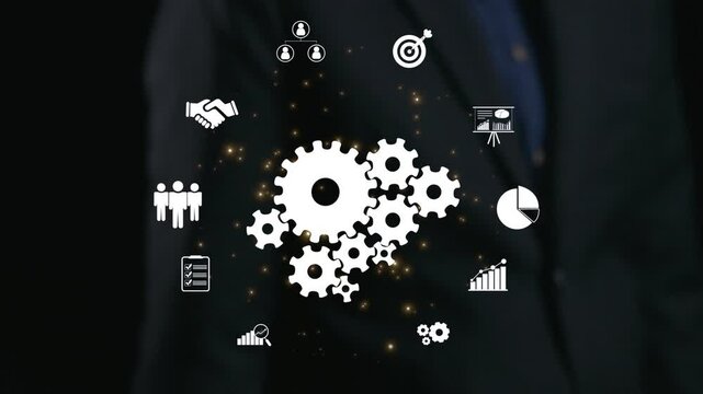 Business person fosters teamwork and collaboration, enhancing team function and productivity. Elevating teamwork through strategic collaboration and shared goals. UUID
