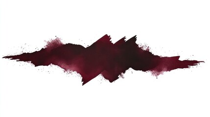 Maroon paint splash abstract design element on white background