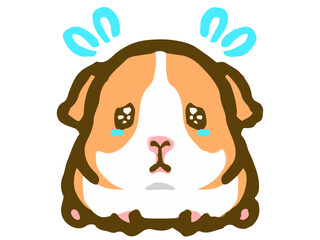 ゆるかわなモルモットの落書き風イラスト素材3