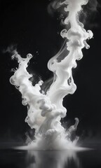 Whispy Vapors Dancing in Air with Sparkling Ethereal White Liquid Smoke , shimmering haze, sparkling smoke