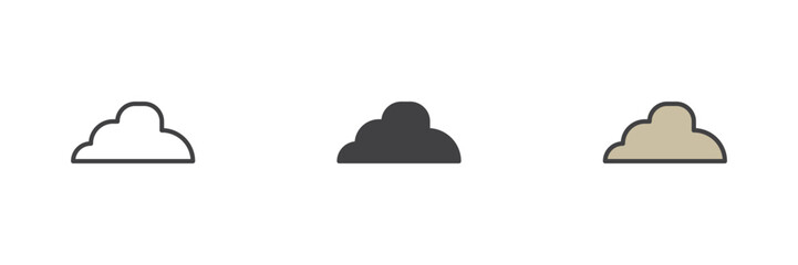 Cloud different style icon set