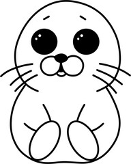 수달 흑백
