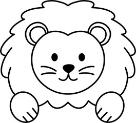 사자 흑백