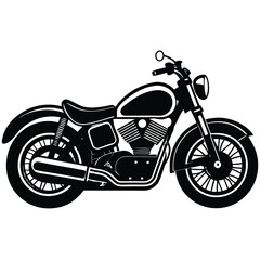 Fototapeta premium Classic Motorcycle Silhouette Design for Graphic Design
