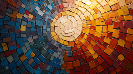 Fototapeta premium Vibrant Mosaic Collage with Sunlight